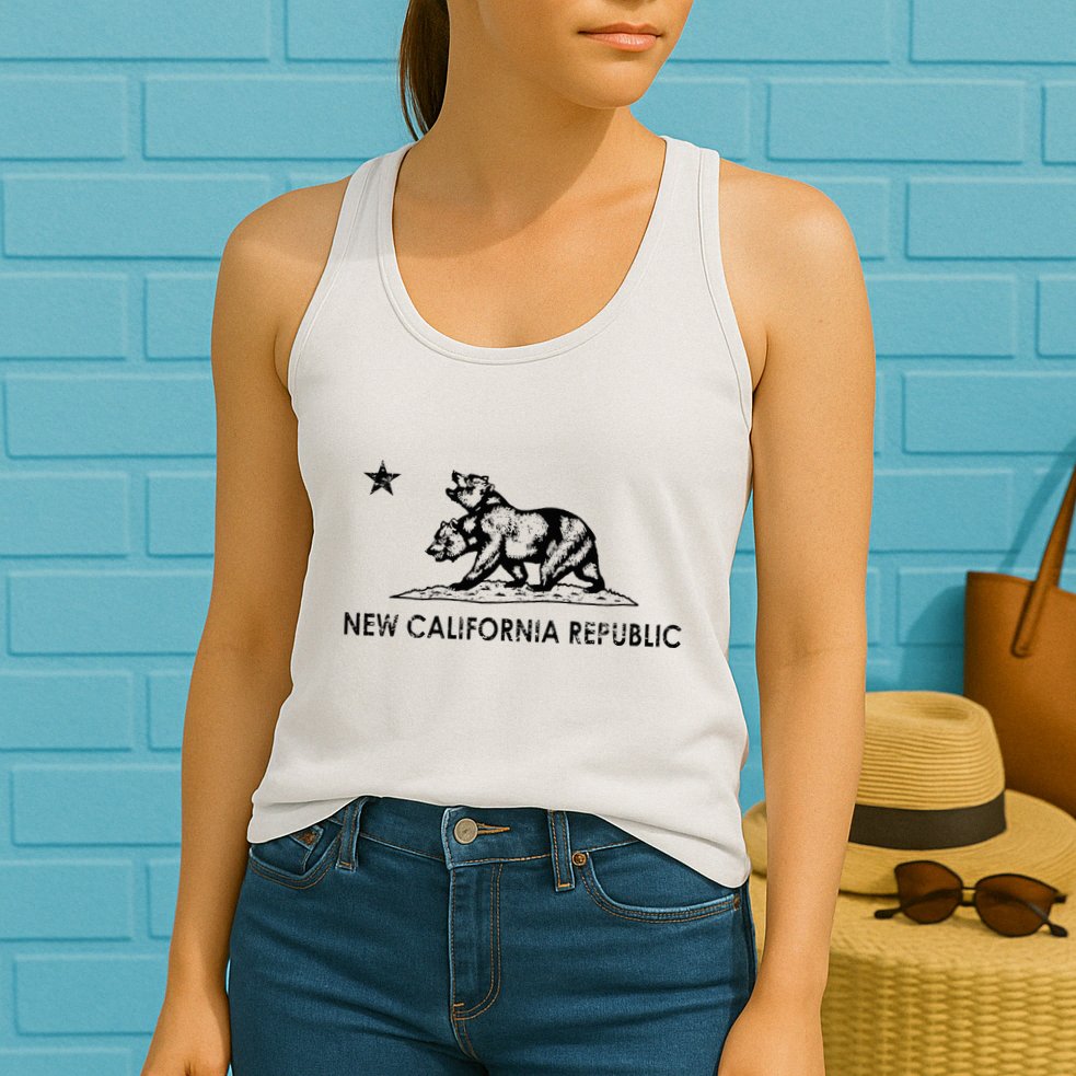 The New California Republic Flag Cosplay Fandom Space Womens Tank Top