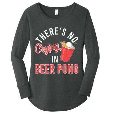 There's No Crying In Beer Pong Women's Perfect Tri Tunic Long Sleeve Shirt