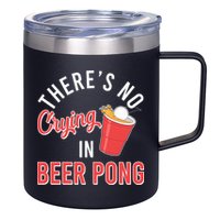 There's No Crying In Beer Pong 12oz Stainless Steel Coffee Mug