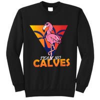 Team No Calves Flamingo Bodybuilding Gym Fitness Training Sweatshirt