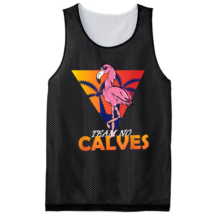 Team No Calves Flamingo Bodybuilding Gym Fitness Training Mesh Reversible Basketball Jersey Tank