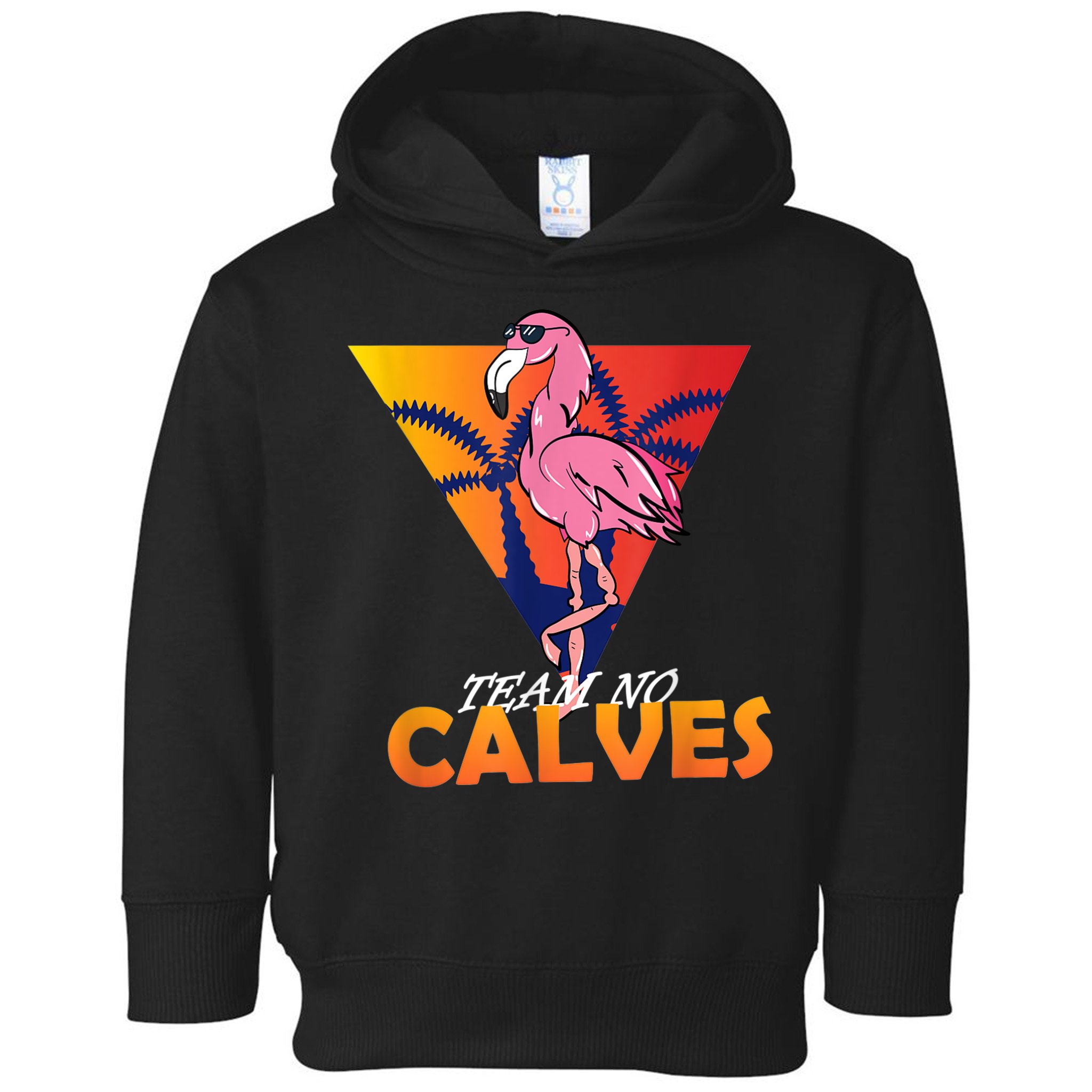 Team No Calves Flamingo Bodybuilding Gym Fitness Training Toddler Hoodie