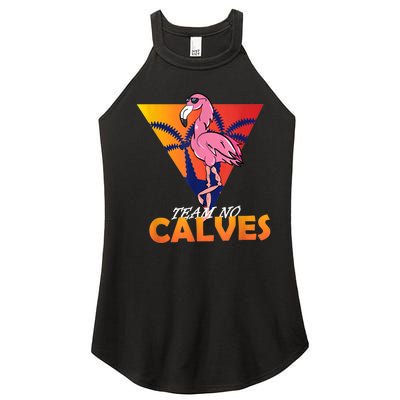 Team No Calves Flamingo Bodybuilding Gym Fitness Training Women’s Perfect Tri Rocker Tank