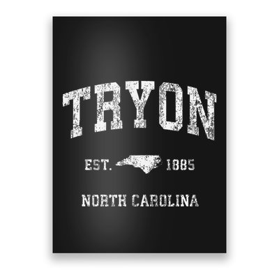 Tryon North Carolina Nc Vintage Athletic Sports Design Poster