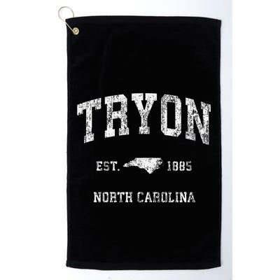 Tryon North Carolina Nc Vintage Athletic Sports Design Golf Towel