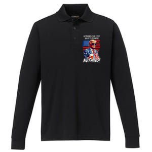 Trump Nothing Can Stop WhatS Coming Nothing Performance Long Sleeve Polo