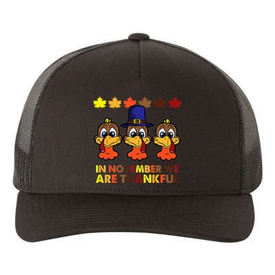 Thankful November Cute Turkey Day Celebration Yupoong Adult 5-Panel Trucker Hat