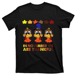 Thankful November Cute Turkey Day Celebration T-Shirt