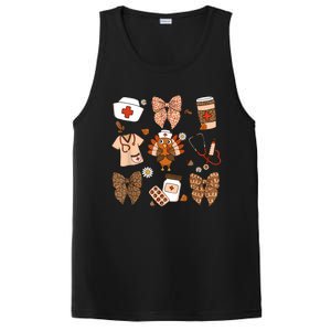 Thanksgiving Nurse Coquette Bow Ed Er Rn Fall Nursing PosiCharge Competitor Tank