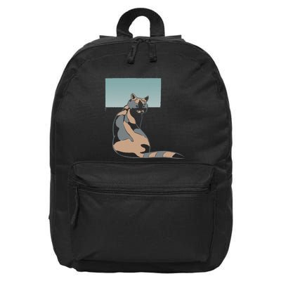 Threadless Nate Christenson Japanese Cat Graphic 16 in Basic Backpack