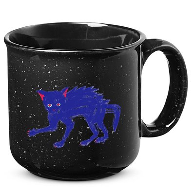 Threadless Nate Christenson Expressionist Cat 15oz Campfire Ceramic Mug