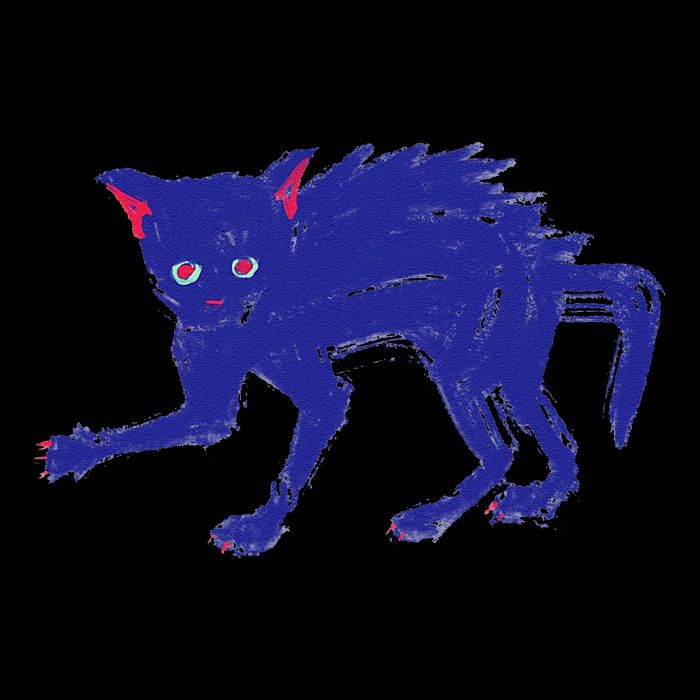 Threadless Nate Christenson Expressionist Cat Drawstring Bag