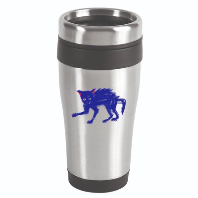 Threadless Nate Christenson Expressionist Cat 16oz Travel Tumbler
