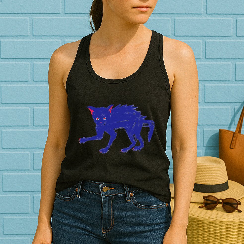 Threadless Nate Christenson Expressionist Cat Womens Tank Top