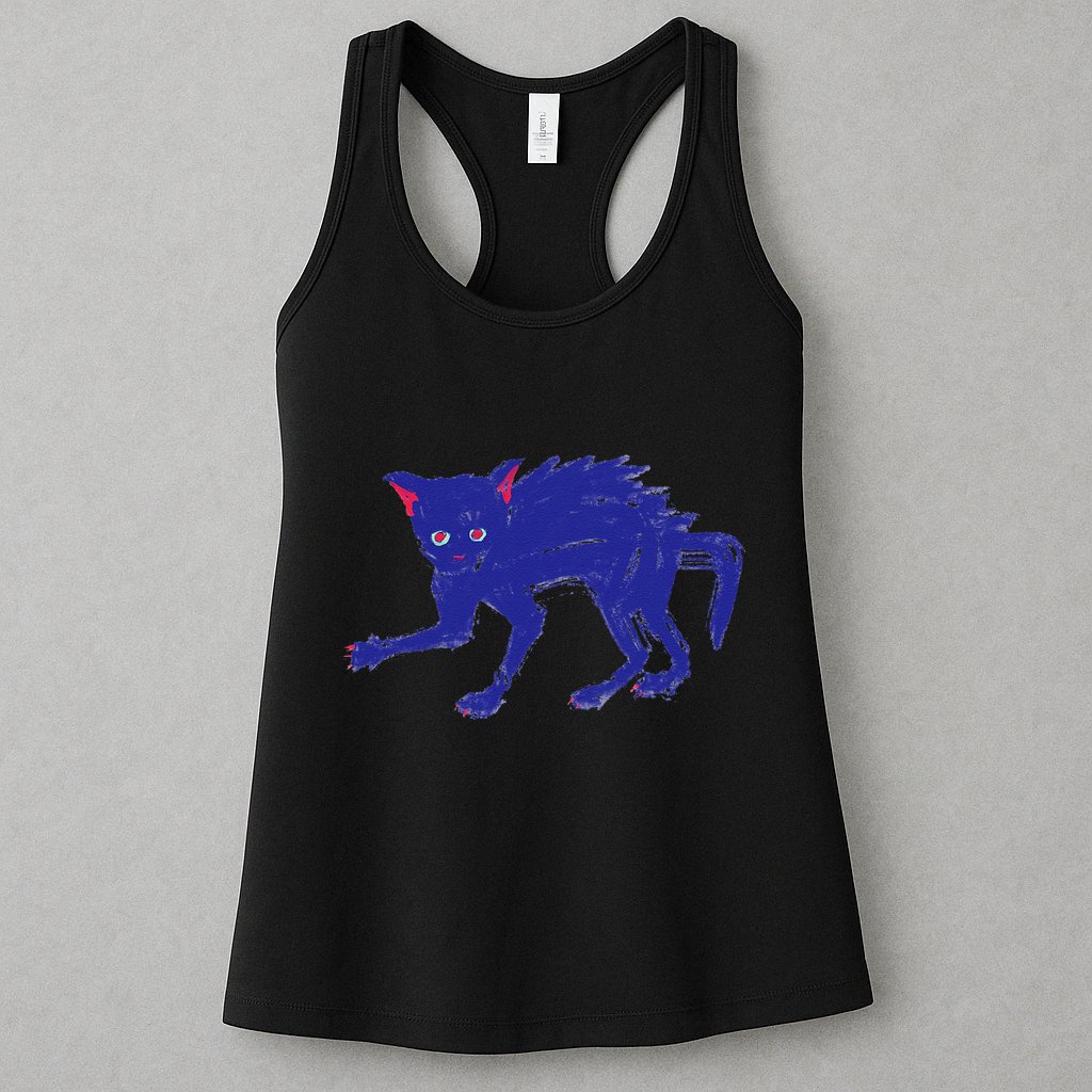 Threadless Nate Christenson Expressionist Cat Womens Tank Top