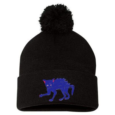 Threadless Nate Christenson Expressionist Cat Pom Pom 12in Knit Beanie