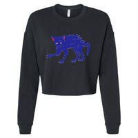 Threadless Nate Christenson Expressionist Cat Cropped Pullover Crew