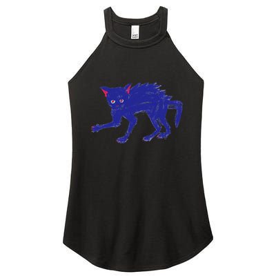 Threadless Nate Christenson Expressionist Cat Women's Perfect Tri Rocker Tank