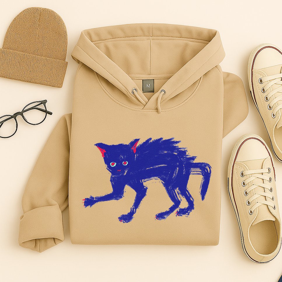 Threadless Nate Christenson Expressionist Cat Hoodie