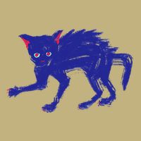 Threadless Nate Christenson Expressionist Cat Button