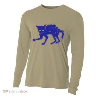 Threadless Nate Christenson Expressionist Cat Cooling Performance Long Sleeve Crew