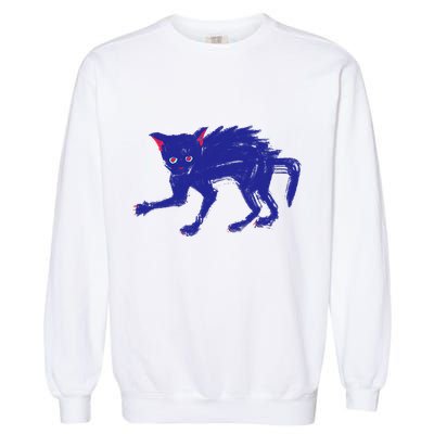 Threadless Nate Christenson Expressionist Cat Garment-Dyed Sweatshirt