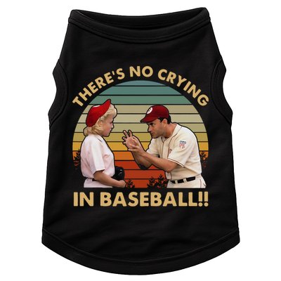 ThereS No Crying In Funny Baseball Vintage Retro Doggie Tank