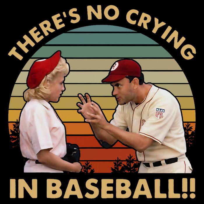 ThereS No Crying In Funny Baseball Vintage Retro Sweatshirt
