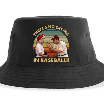 ThereS No Crying In Funny Baseball Vintage Retro Sustainable Bucket Hat