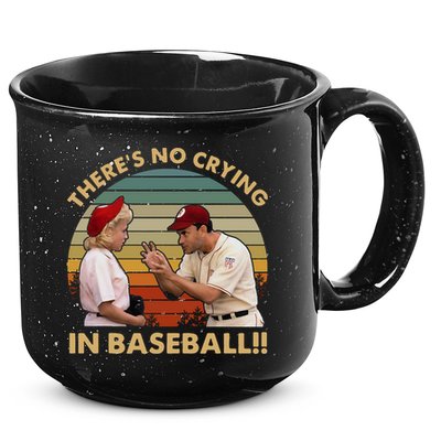 ThereS No Crying In Funny Baseball Vintage Retro 15oz Campfire Ceramic Mug