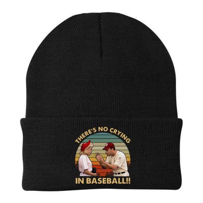 ThereS No Crying In Funny Baseball Vintage Retro Beanie