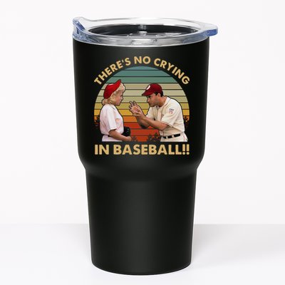 ThereS No Crying In Funny Baseball Vintage Retro Tumbler