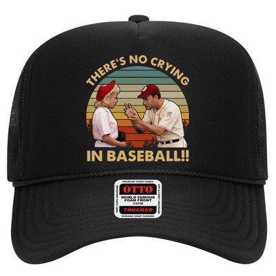 ThereS No Crying In Funny Baseball Vintage Retro Trucker Hat