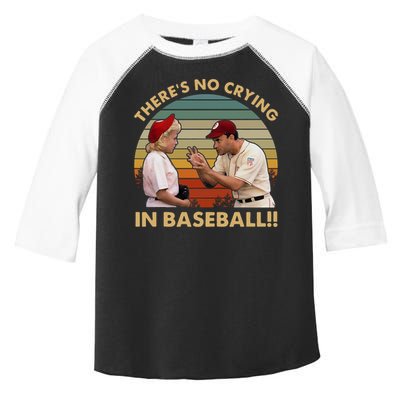 ThereS No Crying In Funny Baseball Vintage Retro Toddler Fine Jersey T-Shirt