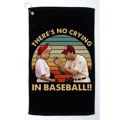 ThereS No Crying In Funny Baseball Vintage Retro Golf Towel