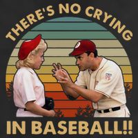 ThereS No Crying In Funny Baseball Vintage Retro Golf Towel