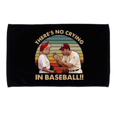 ThereS No Crying In Funny Baseball Vintage Retro Microfiber Hand Towel