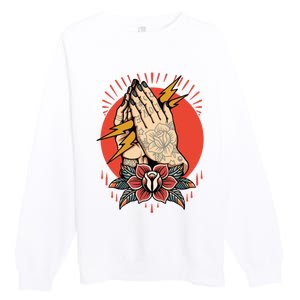 Tattoo Needle Color Skin Tattoo Artist Body Art Premium Crewneck Sweatshirt