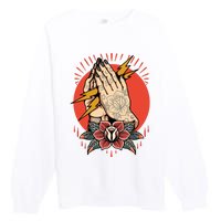 Tattoo Needle Color Skin Tattoo Artist Body Art Premium Crewneck Sweatshirt