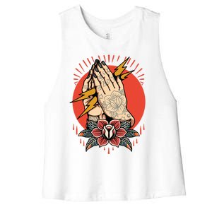 Tattoo Needle Color Skin Tattoo Artist Body Art Women's Racerback Cropped Tank