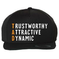 Tad Name Definition Meaning Funny Birthday Gift Wool Snapback Cap