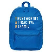 Tad Name Definition Meaning Funny Birthday Gift 16 in Basic Backpack