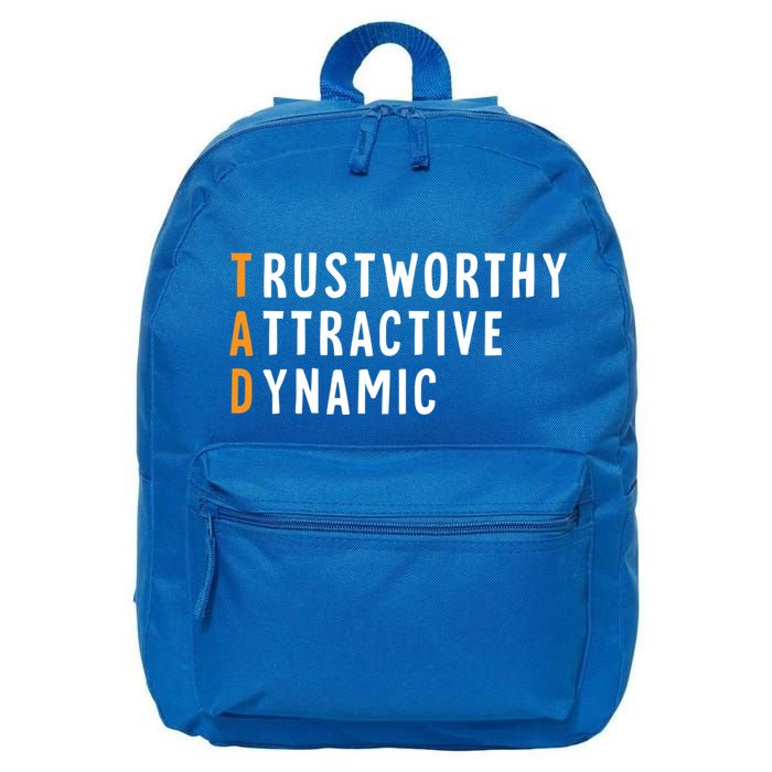 Tad Name Definition Meaning Funny Birthday Gift 16 in Basic Backpack
