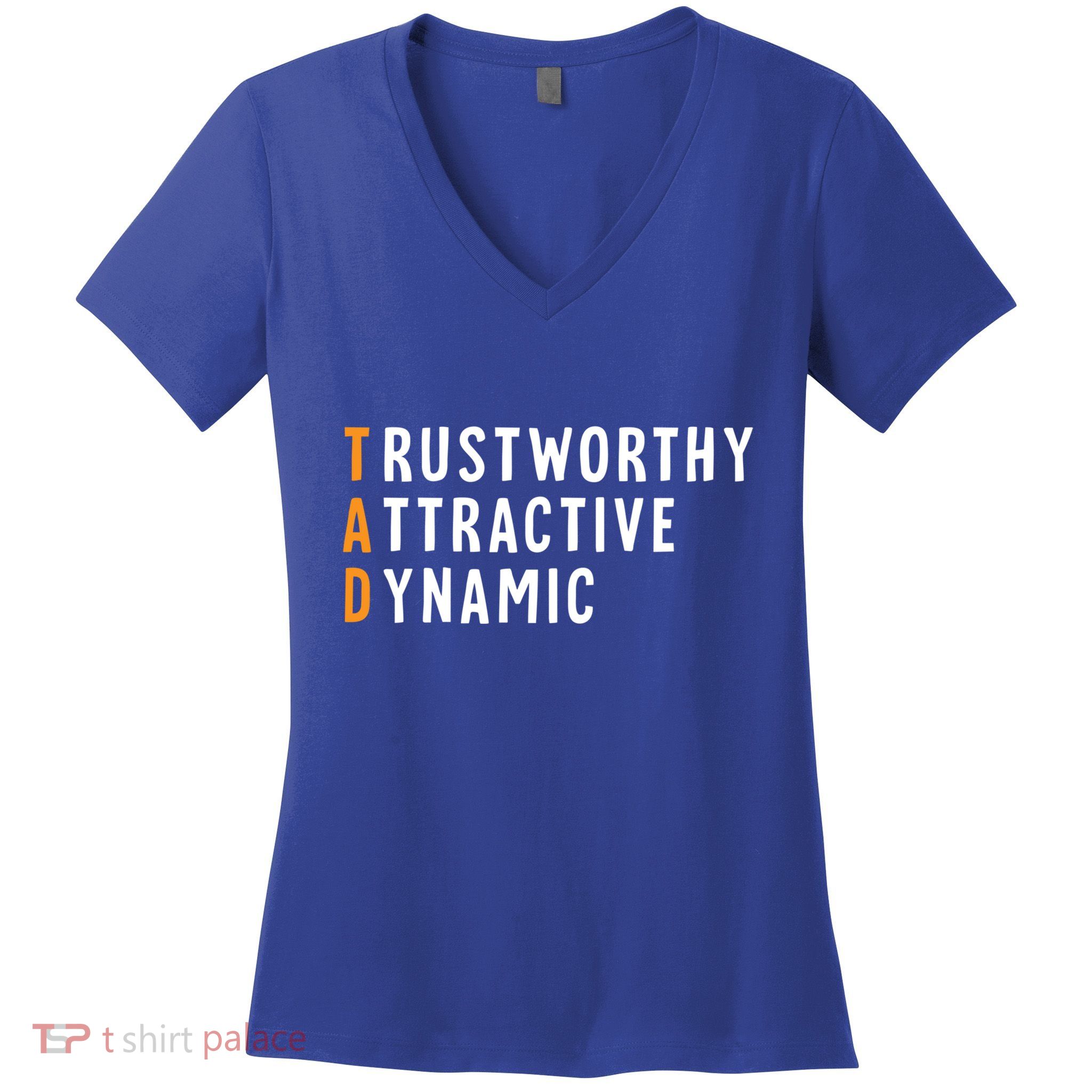 Tad Name Definition Meaning Funny Birthday Gift Women's V-Neck T-Shirt