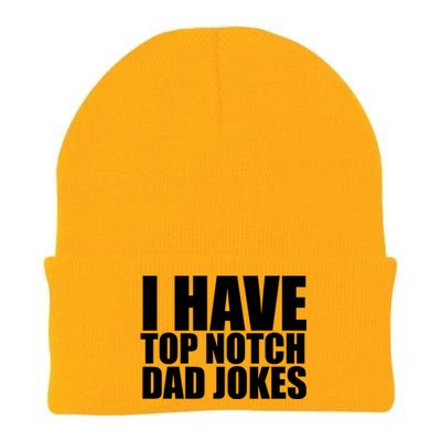 Top Notch Dad Jokes Gift Knit Cap Winter Beanie