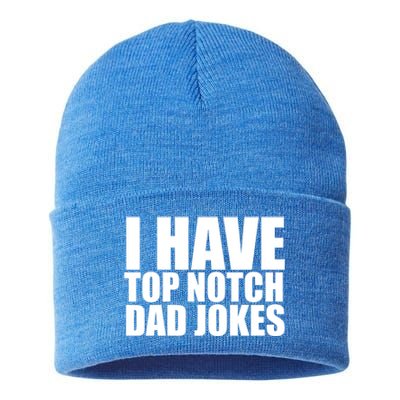 Top Notch Dad Jokes Gift Sustainable Knit Beanie