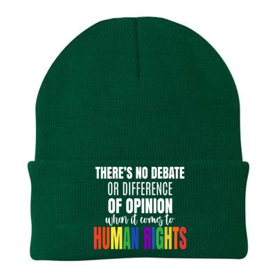 Theres No Debate Or Opinion Lgbtq Equality Gay Hu Rights Cool Gift Knit Cap Winter Beanie