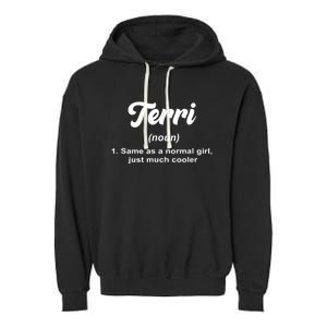 Terri Noun Definition Personalized Name Terri Garment-Dyed Fleece Hoodie