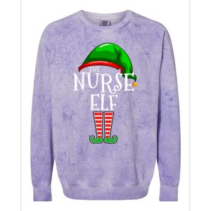 The Nurse Elf Family Matching Group Christmas Gift Funny Gift Colorblast Crewneck Sweatshirt