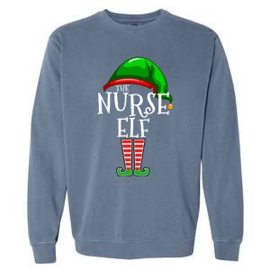 The Nurse Elf Family Matching Group Christmas Gift Funny Gift Garment-Dyed Sweatshirt